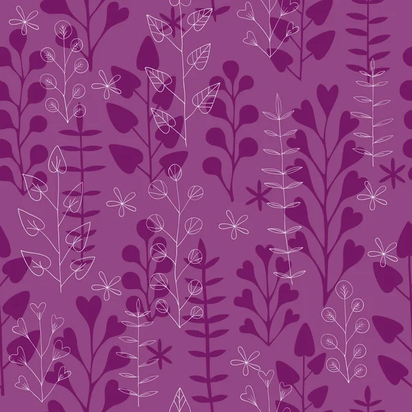 Güzel çiçek süsleme, tek renkli vektör seamless modeli.