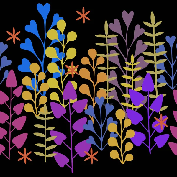 Bel ornement floral. Carte de vacances vectorielle colorée . — Image vectorielle