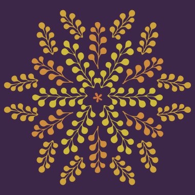 Güzel çiçek süsleme. Renkli vektör tatil kartı.