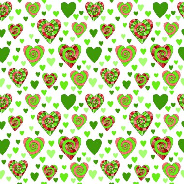 Güzel kalplerin renkli vektör seamless modeli. Sevgililer günü, düğün ve doğum tasarımı için en iyi.