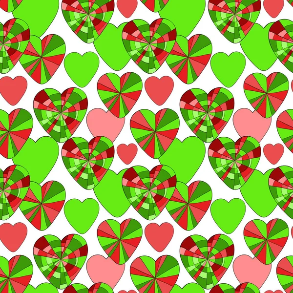 Güzel kalplerin renkli vektör seamless modeli. Sevgililer günü, düğün ve doğum tasarımı için en iyi.