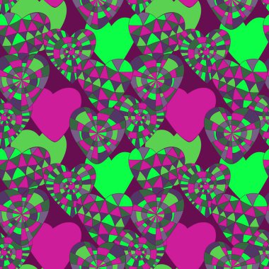 Güzel kalplerin renkli vektör seamless modeli. Sevgililer günü, düğün ve doğum tasarımı için en iyi.