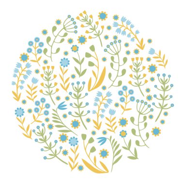 Güzel çiçekler ayarlayın. Vektör çizim.