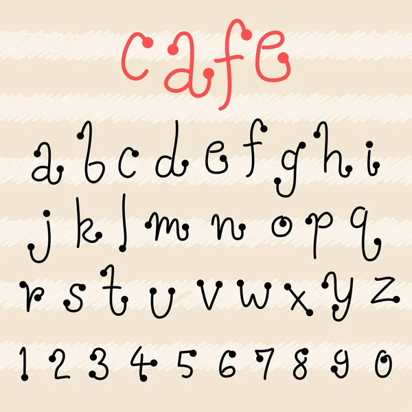 Fun Doodle Font Collection, handgezeichnetes Alphabet-Set — Stockvektor