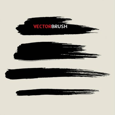 siyah fırça doku arka plan seti