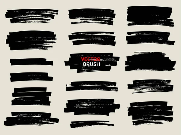 siyah kalemi fırça konturu seti