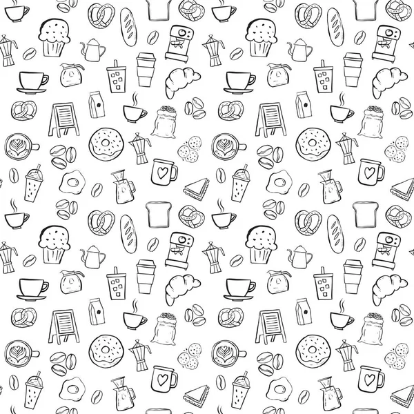 Kahve Dükkanı Dikişsiz desen arka plan ayarlamak