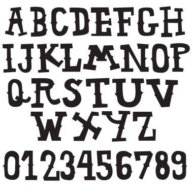 Doodle font vintage tarzı toplama