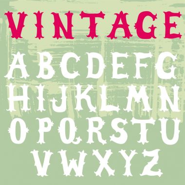 Doodle font vintage tarzı toplama