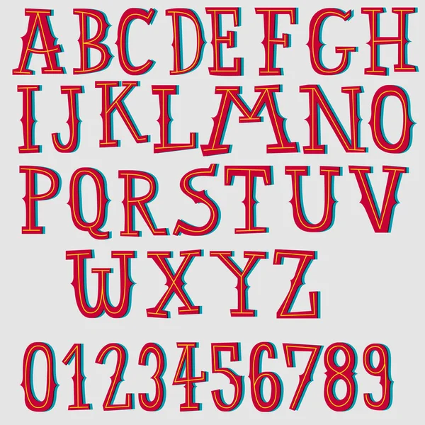 Handgezeichnetes Vintage Alphabet Set — Stockvektor