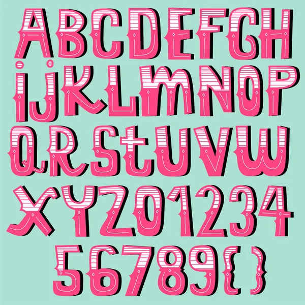 Handgezeichnetes Vintage Alphabet Set — Stockvektor