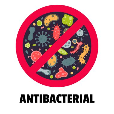 Antibakteriyel işaret, vektör çizimi