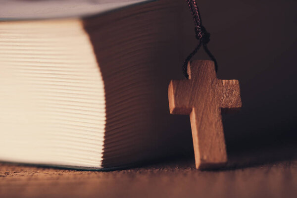 Cross With Holy Bible