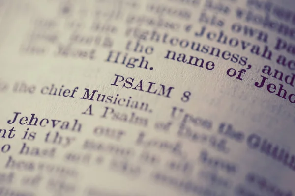 Salmos Escritura Bíblia Sagrada — Fotografia de Stock