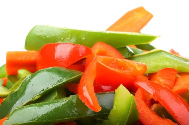 Tatlı biber sautee yakın çekim shot