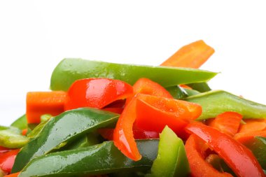 Tatlı biber sautee yakın çekim shot