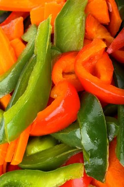 Tatlı biber sautee yakın çekim shot