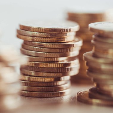 Paralar closeup çekim yığınları