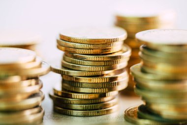 Paralar closeup çekim yığınları