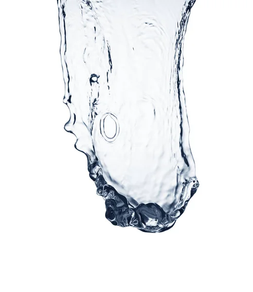 Salpicos Água Azul Isolado Fundo Branco — Fotografia de Stock