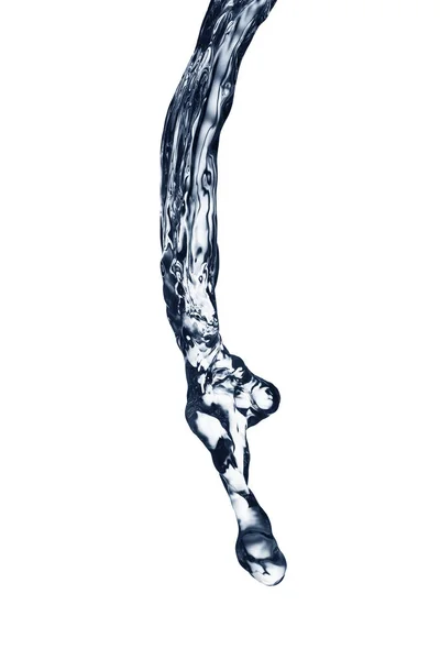 Kék Víz Splash Elszigetelt Fehér Háttér — Stock Fotó