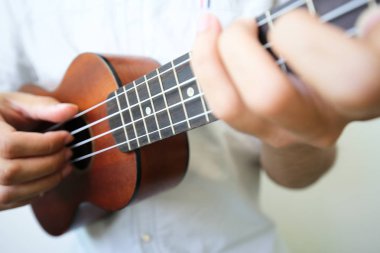 Ukulele closeup çekim oyun