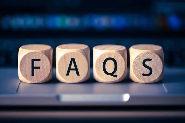 Faq 나무 블록 — 스톡 사진