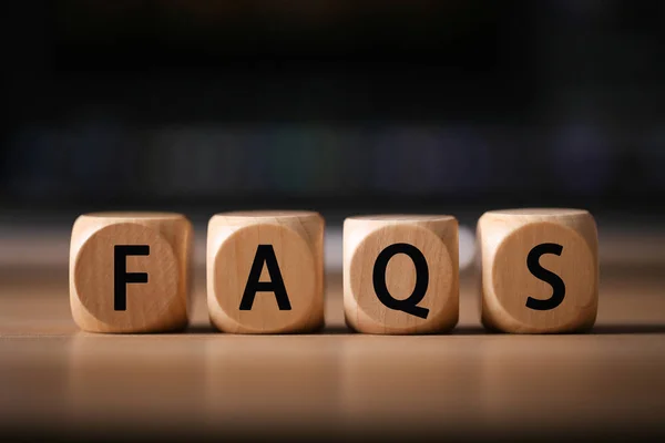 Faq 나무 블록 — 스톡 사진