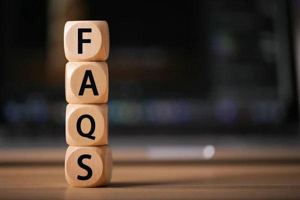 FAQS Wooden Blocks — Stock Photo, Image