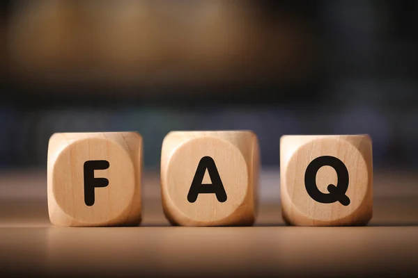 Faq 나무 블록 — 스톡 사진