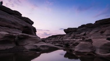 Asya'nın Samphanbok Büyük Kanyon. Ubon Ratchathani ili Tayland Mekong bölgesi 