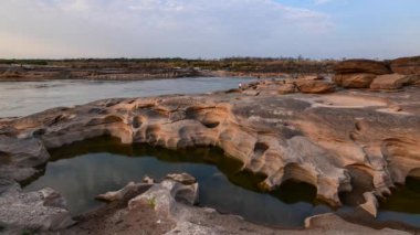Asya'nın Samphanbok Büyük Kanyon. Ubon Ratchathani ili Tayland Mekong bölgesi 