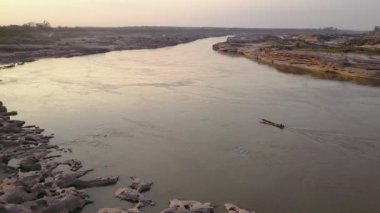 Asya'nın Samphanbok Büyük Kanyon. Ubon Ratchathani ili Tayland Mekong bölgesi 