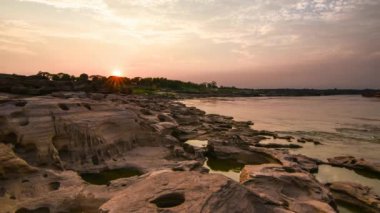 Asya'nın Samphanbok Büyük Kanyon. Ubon Ratchathani ili Tayland Mekong bölgesi 