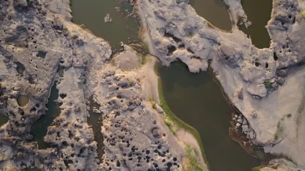 Samphanbok Grand Canyon da Ásia. Mekong região na província de Ubon Ratchathani Tailândia — Vídeo de Stock