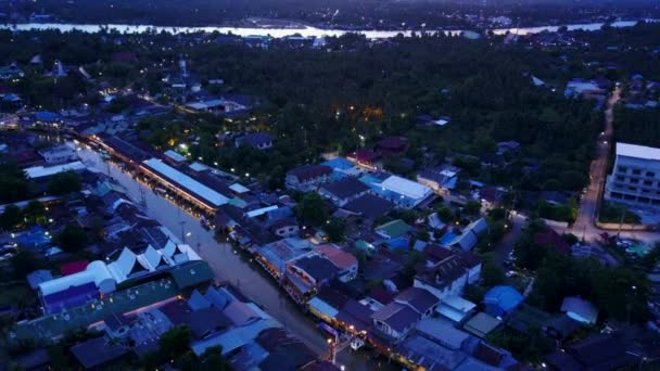 Ampawa flytande marknad, Samutsongkhram, Thailand. — Stockvideo