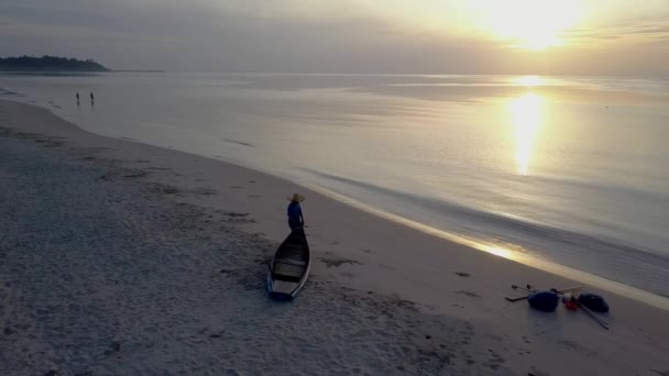 Thung Wao Lan beach, Chumphon, Thaiföld. — Stock videók