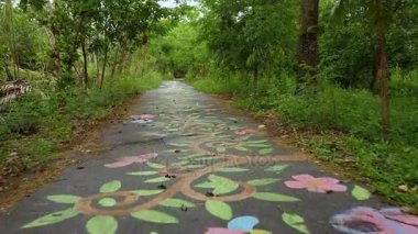 Bisiklet çiçek yol park, Kra Jão Bang, Tayland