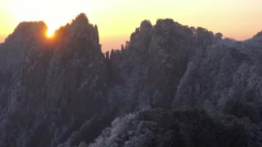 güzel sahne üzerinde Huangshan, Çin