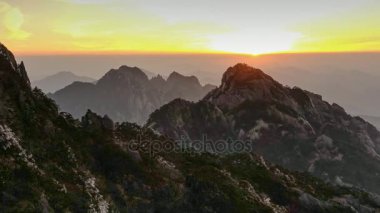 güzel sahne üzerinde Huangshan, Çin