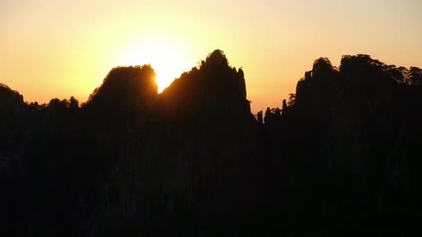 Prachtige landschap op Huangshan, China — Stockvideo