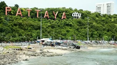Bali Hai pier ve çekirdek Chonburi, Tayland Pattaya şehrin 