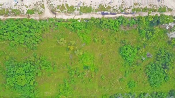 Aerial view of rubbish dump — Stock Video