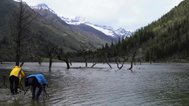 Siguniang nationaal park de provincie van Sichuan — Stockvideo