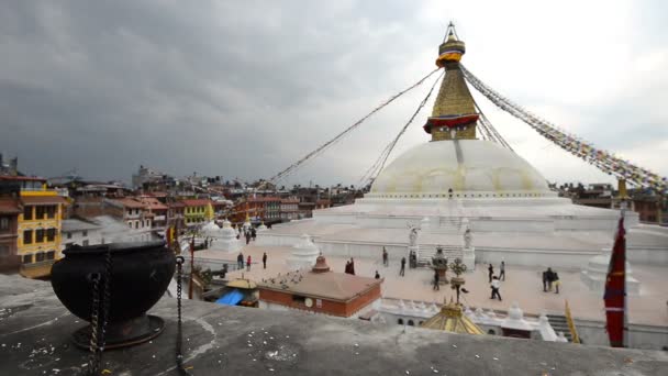 Boudhanath Pagoda Kathmandu Valley Nepal — Stock Video