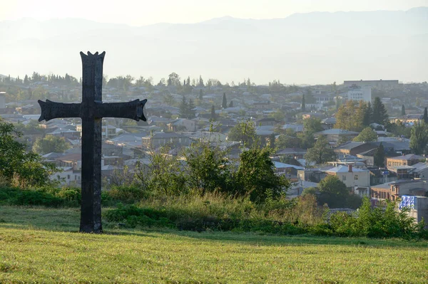Cross on a hill Kutaisi city, Georgia