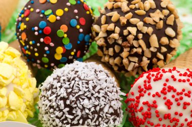 güzel dondurma closeup, üstten görünüm