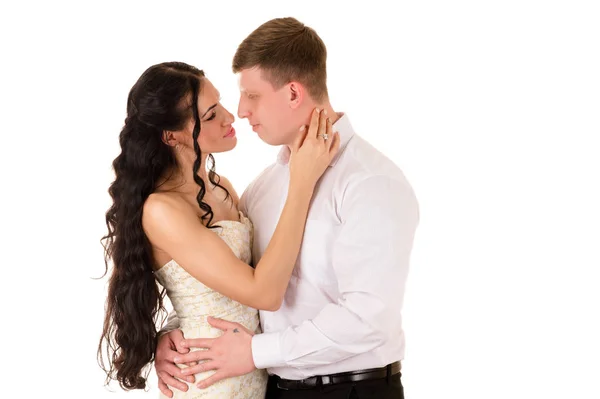 Romance Par Man Och Kvinna Omfamning — Stockfoto