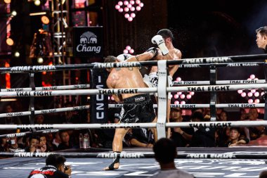 Tayland ve Youssef Boughanem Tay dövüş 2016 yılında Belçika Saiyok Pumphanmuang rüzgarlı spor