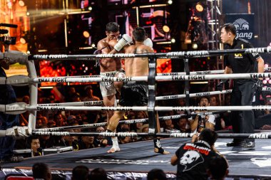 Tayland ve Youssef Boughanem Tay dövüş 2016 yılında Belçika Saiyok Pumphanmuang rüzgarlı spor